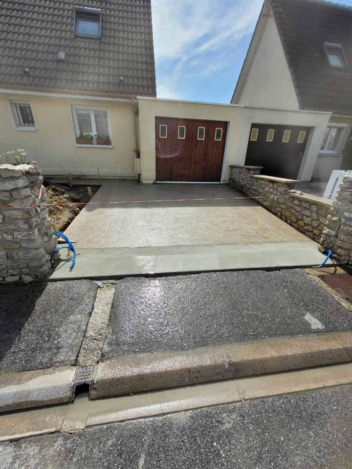 Pavage descente de garage Alençon